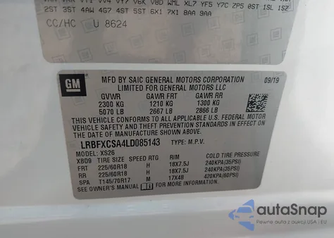 2020 Buick Envision Fwd Essence from USA, damaged, VIN LRBFXCSA4LD085143